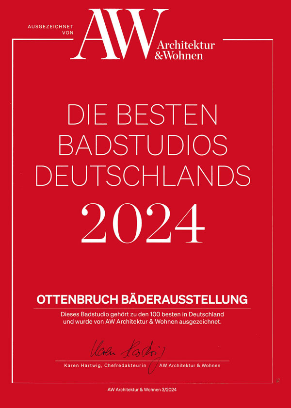 A&W - Beste Badstudios Deutschlands - Ottenbruch 2024: Wir gehören zu den 100 besten Badstudios in Deutschland
