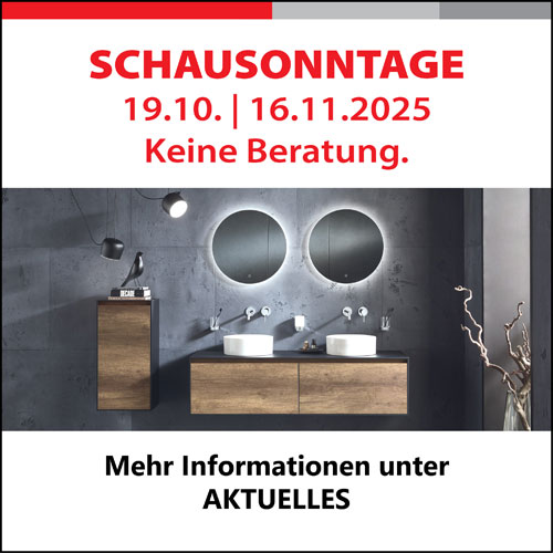 Hinweis auf die Schausonntage am 19.10.25 und 16.11.2025. Diese finden bei uns in der Bäderausstellung von 13 bis 17 Uhr statt.
