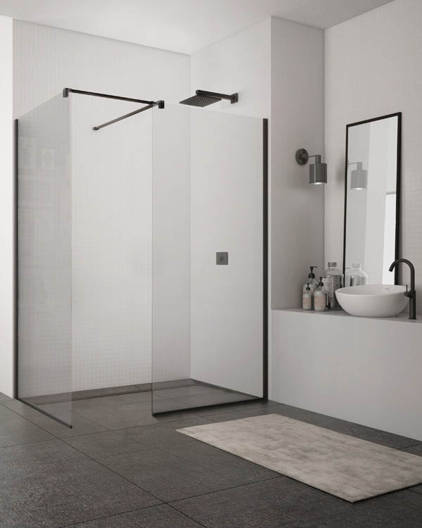 Walk-In Dusche der Firma SanSwiss, Modellreihe Easy