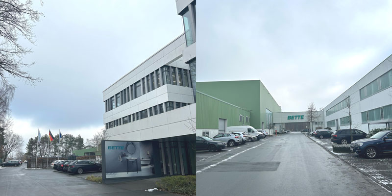 Azubi-Austausch - Verwaltungs- und Produktionsgebäude der Firma Bette