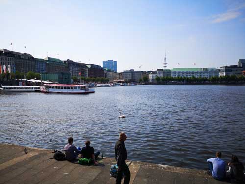 Azubi-Austausch in Hamburg bei der Firma Peter Jensen. Hier eine Ansicht von Hamburg.