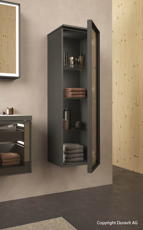 Duravit Vitrium Badmöbel Hochschrank anthrazit Duravit Vitrium Badmöbel Hochschrank anthrazit