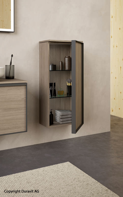 Duravit Vitrium Badmöbel Hochschrank anthrazit Holzoptik Duravit Vitrium Badmöbel Hochschrank anthrazit Holzoptik