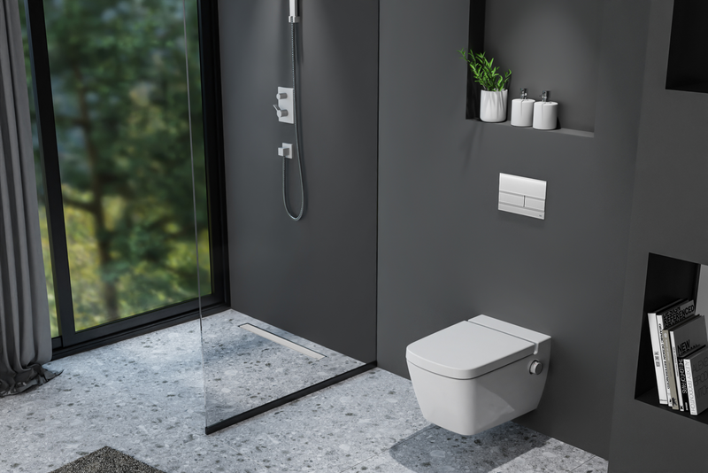 TECE Betätigungsplatte Toilette weiß kleine Schalter TECE Betätigungsplatte Toilette weiß kleine Schalter