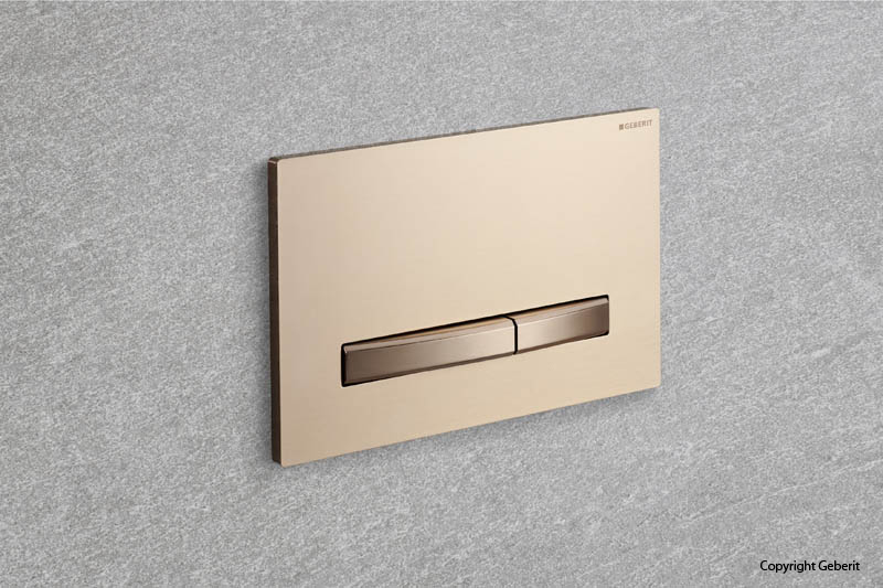 Geberit Sigma Betätigungsplatte Toilette kupferfarben kleine Schalter Geberit Sigma Betätigungsplatte Toilette kupferfarben kleine Schalter