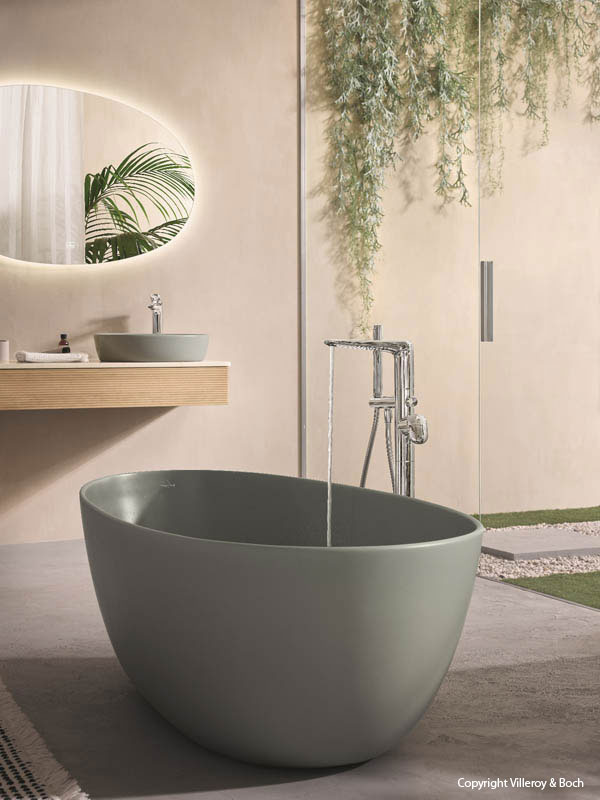 Villeroy & Boch Badewanne grau freistehend oval Villeroy & Boch Badewanne grau freistehend oval