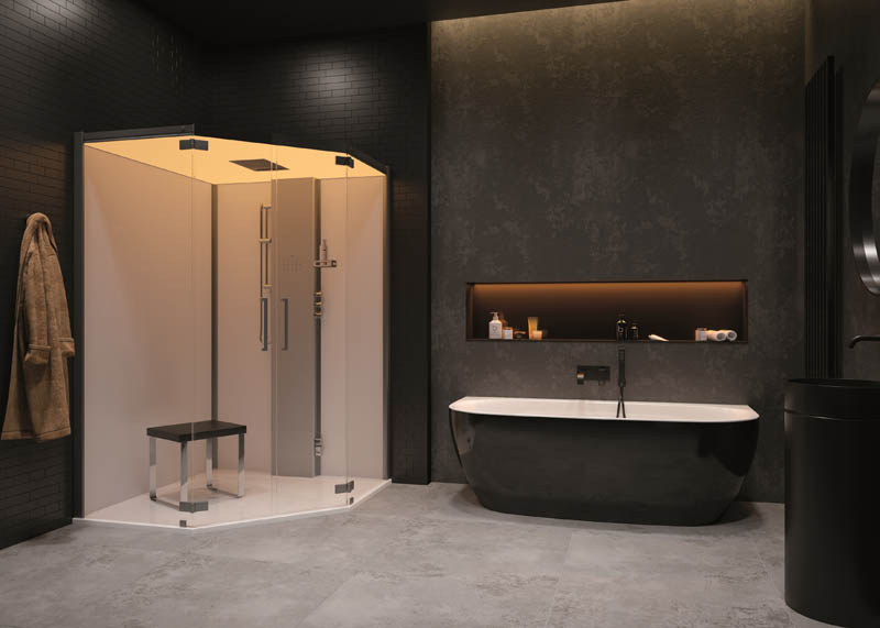 HOESCH Badewanne innen weiß außen schwarz oval Vorwandmontage HOESCH Badewanne innen weiß außen schwarz oval Vorwandmontage